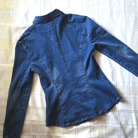 Miss Sixty Floral Denim Button-Up Shirt - Picture 8 of 12